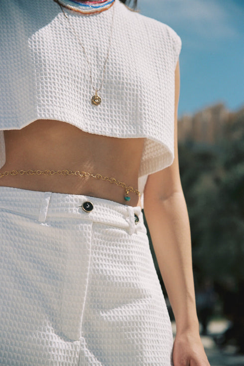 TURQUOISE CLIP ON GOUD